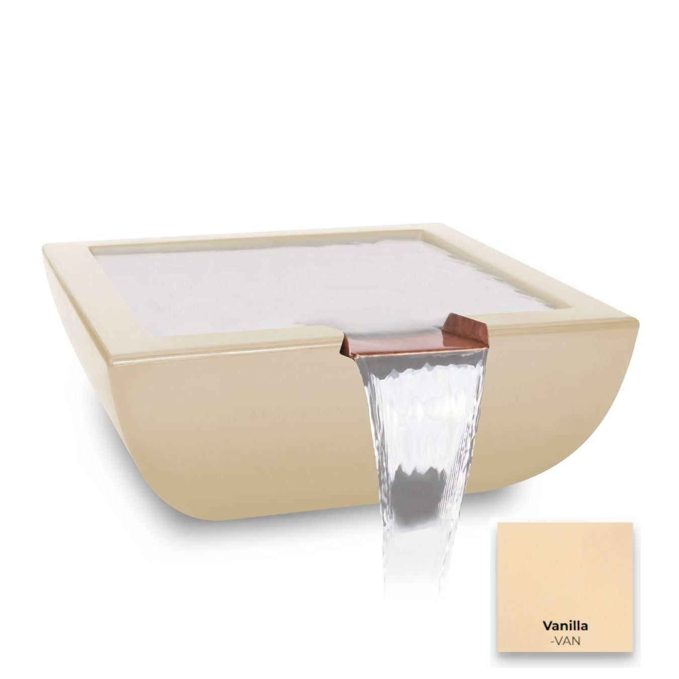 The Outdoor Plus Avalon Concrete Water Bowl + Free Cover | Outdoor Heat Direct