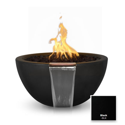 Luna Concrete Fire & Water Bowl - Free Cover ✓ [The Outdoor Plus]