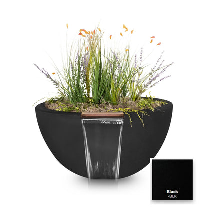 The Outdoor Plus Luna Concrete Planter & Water Bowl