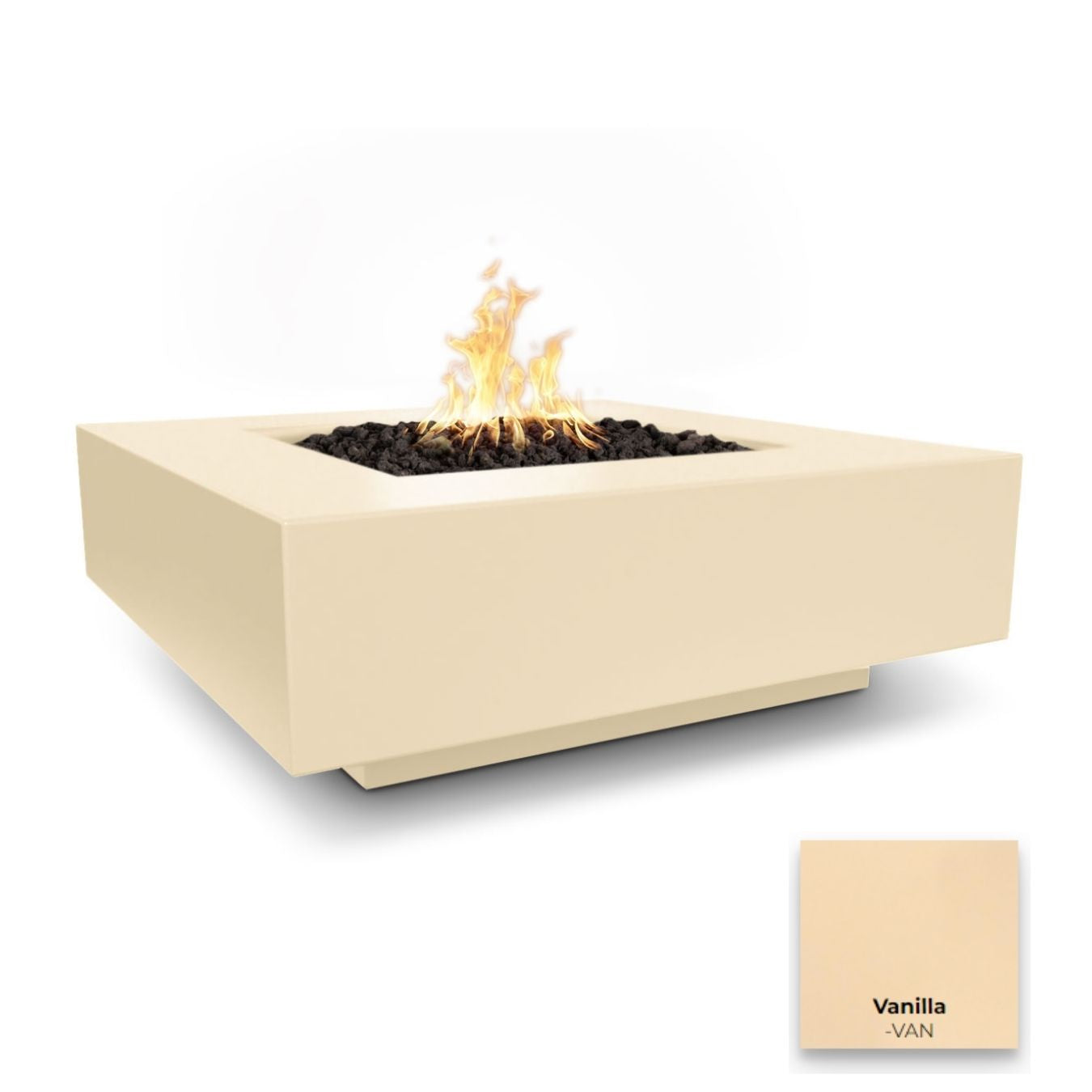 Cabo Square Concrete Fire Pit - Free Cover ✓ [The Outdoor Plus] | Outdoor Heat Direct