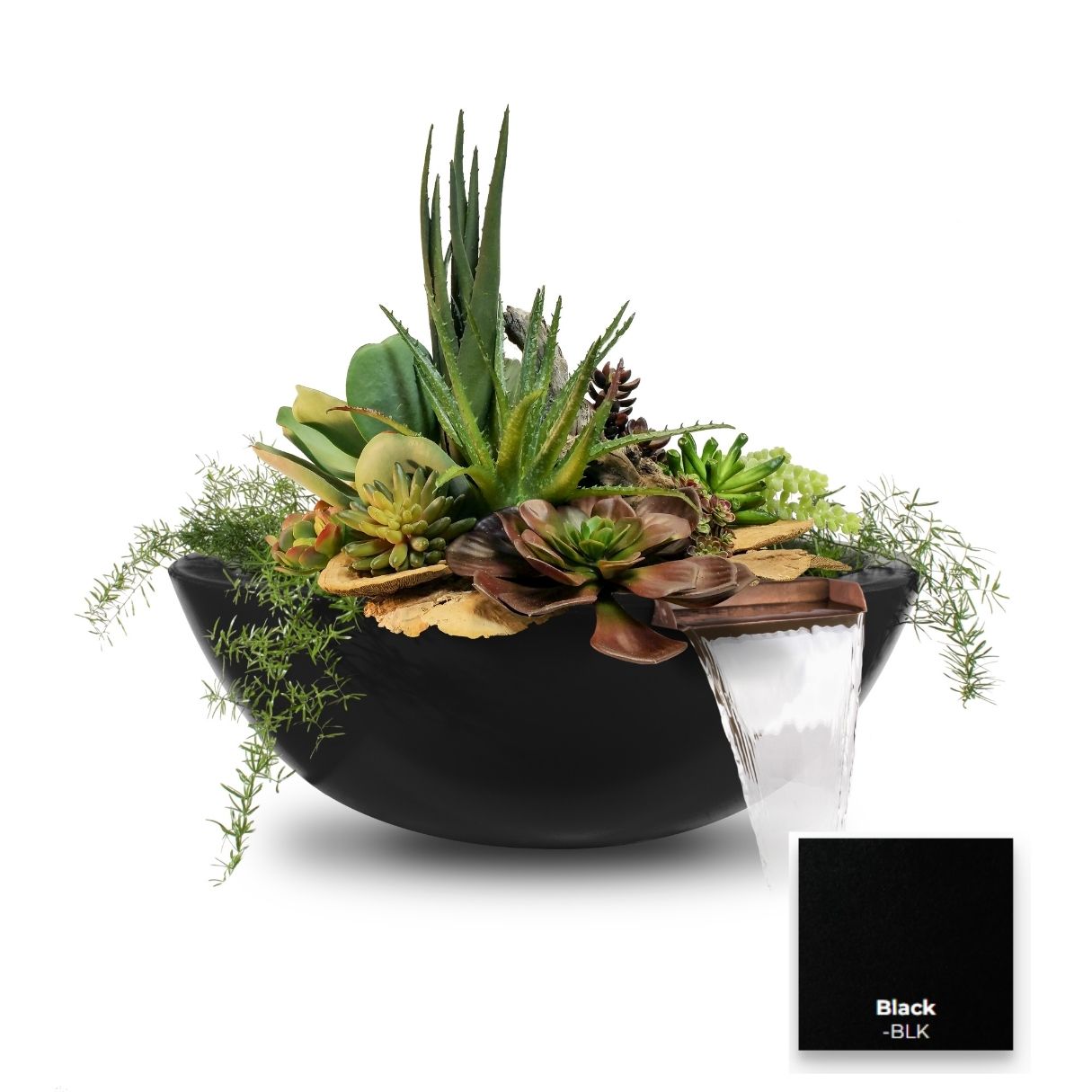 The Outdoor Plus Sedona Wood Grain Planter & Water Bowl in Concrete - Thumbnail 4