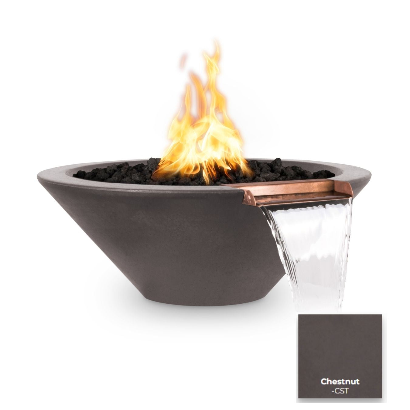 Cazo Concrete Fire & Water Bowl - Free Cover ✓ [The Outdoor Plus] | Outdoor Heat Direct