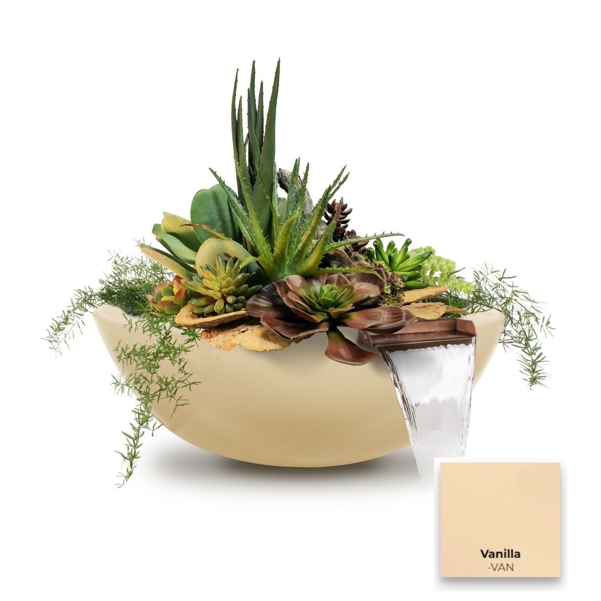 The Outdoor Plus Sedona Wood Grain Planter & Water Bowl in Concrete - Thumbnail 3