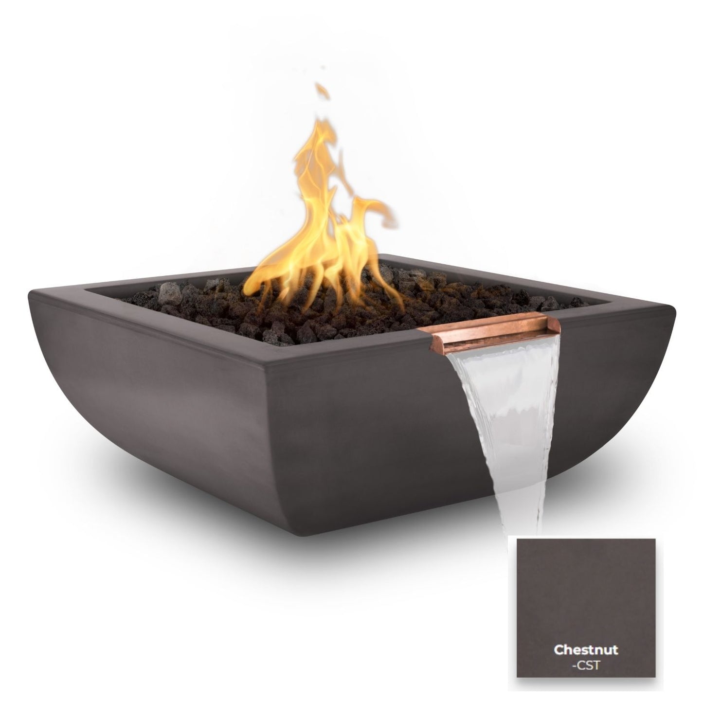 Avalon Concrete Fire & Water Bowl - Free Cover ✓ [The Outdoor Plus]