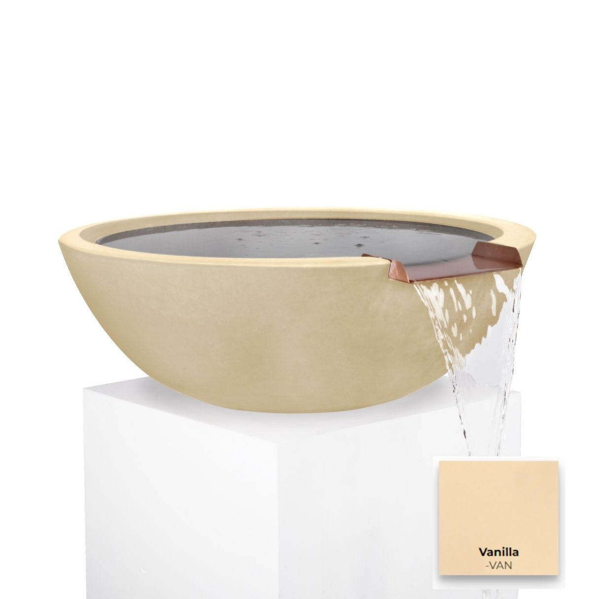 Sedona Concrete Water Bowl - Free Cover ✓ [The Outdoor Plus]