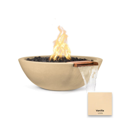 Sedona Concrete Fire & Water Bowl - Free Cover ✓ [The Outdoor Plus] | Outdoor Heat Direct