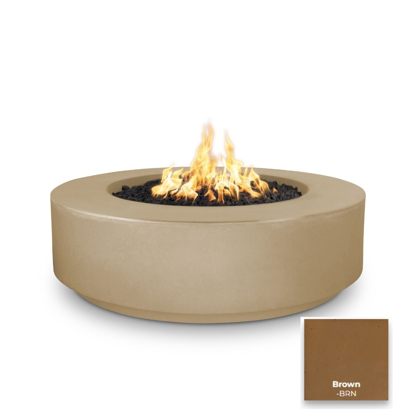 Florence Concrete 42" Fire Pit 12" Tall - Free Cover ✓ [The Outdoor Plus]