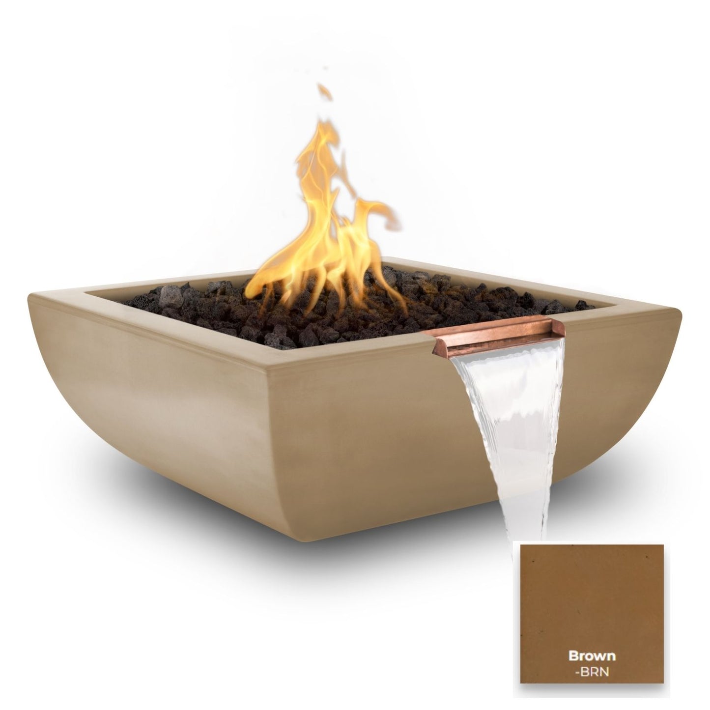 Avalon Concrete Fire & Water Bowl - Free Cover ✓ [The Outdoor Plus]