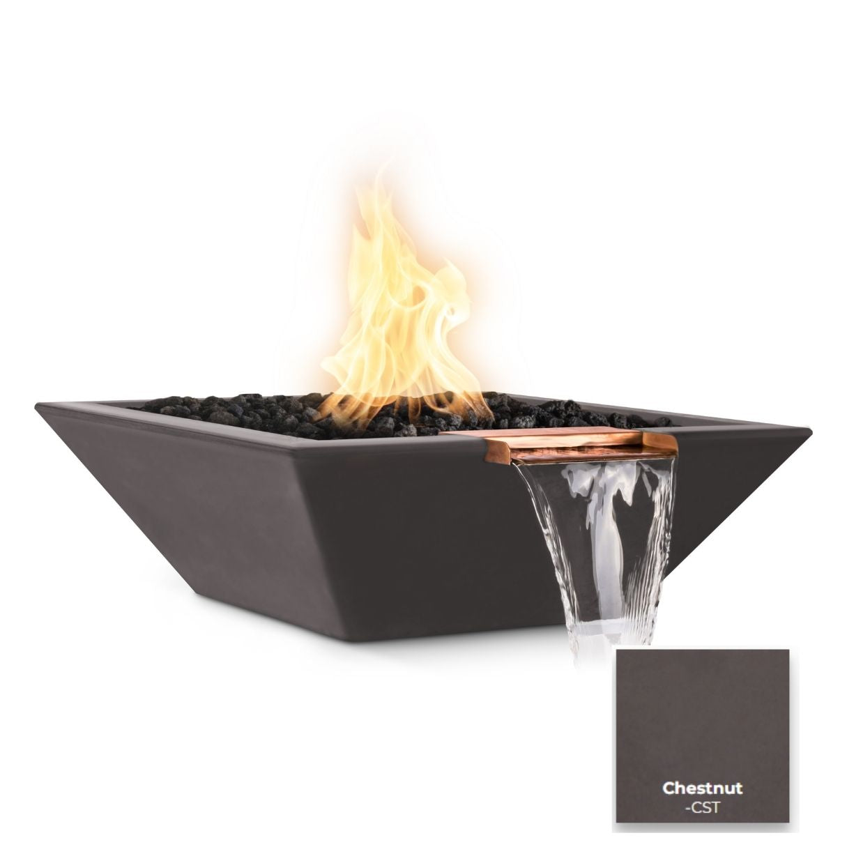 The Outdoor Plus Maya Concrete Fire & Water Bowl - Wide Spill + Free Cover