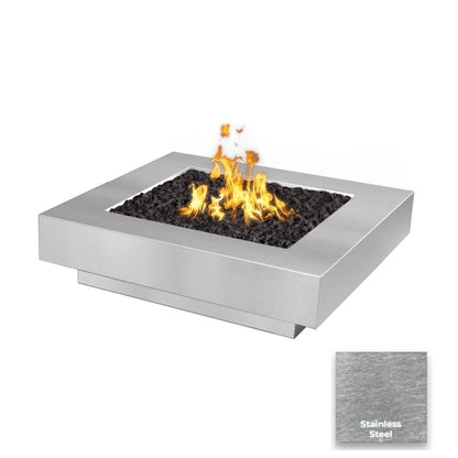 The Outdoor Plus Cabo Square Metal Fire Pit + Free Cover | Outdoor Heat Direct