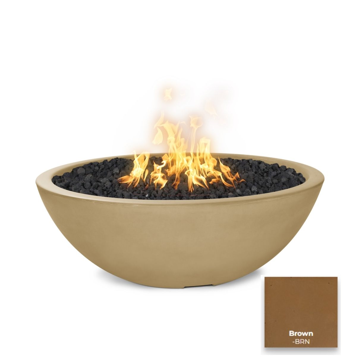 Sedona Concrete Fire Pit - Narrow Ledge - Free Cover ✓ [The Outdoor Plus] | Outdoor Heat Direct