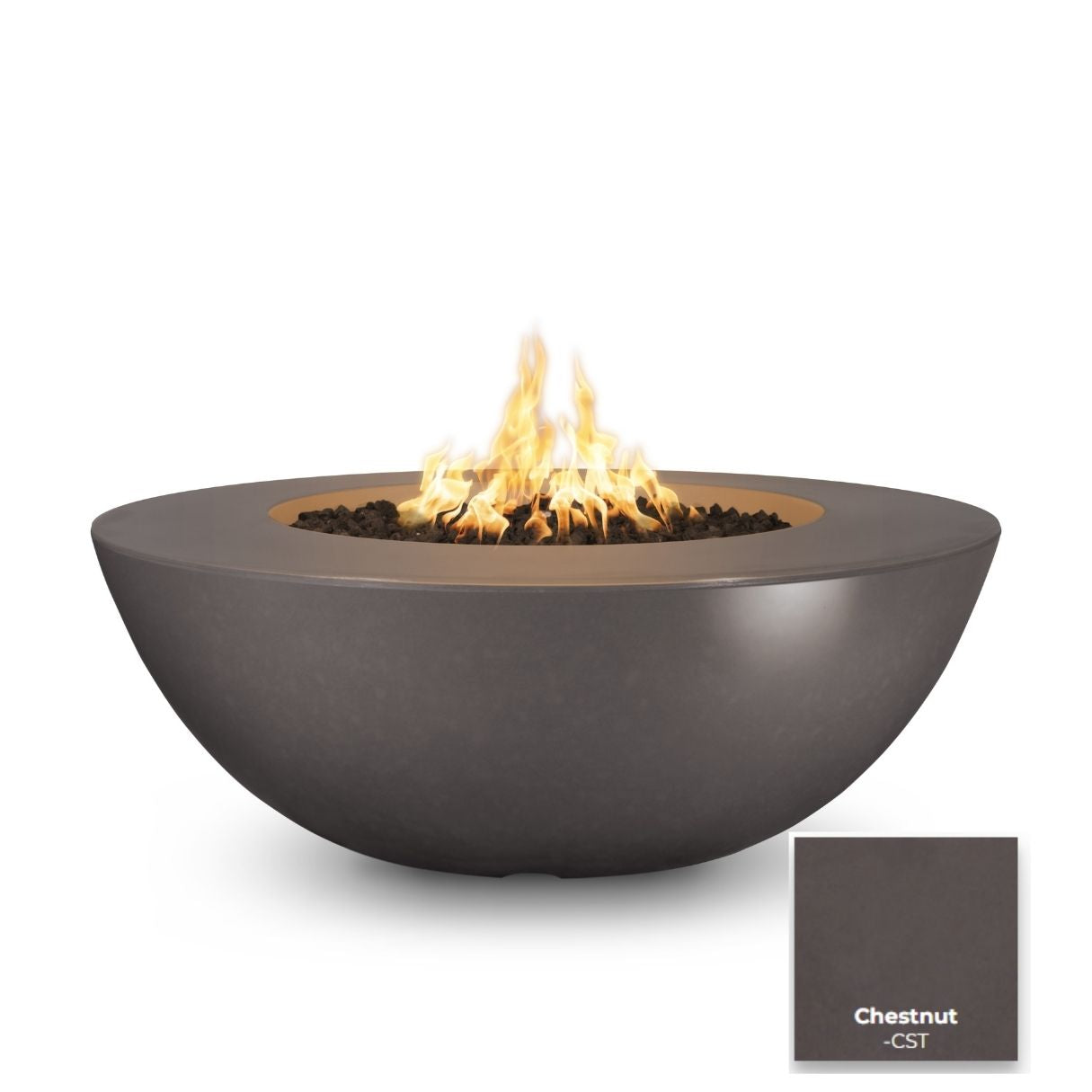 Sedona Wide Ledge Concrete Fire Pit - Free Cover ✓ [The Outdoor Plus]