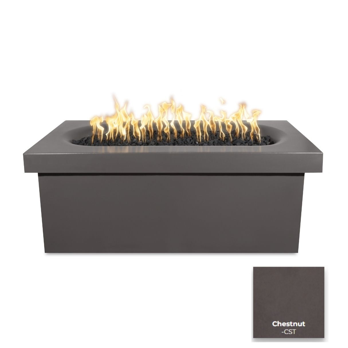 Ramona Rectangular Concrete Fire Table - Free Cover ✓ [The Outdoor Plus]