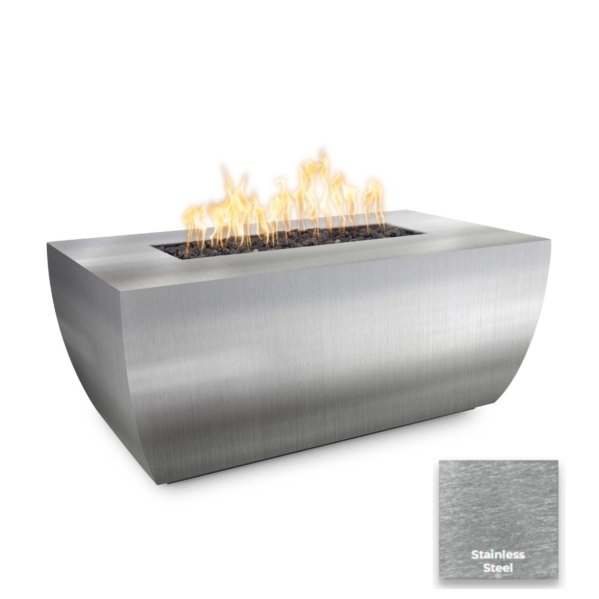 The Outdoor Plus Avalon Linear Metal Fire Pit - 24" Tall + Free Cover | Outdoor Heat Direct