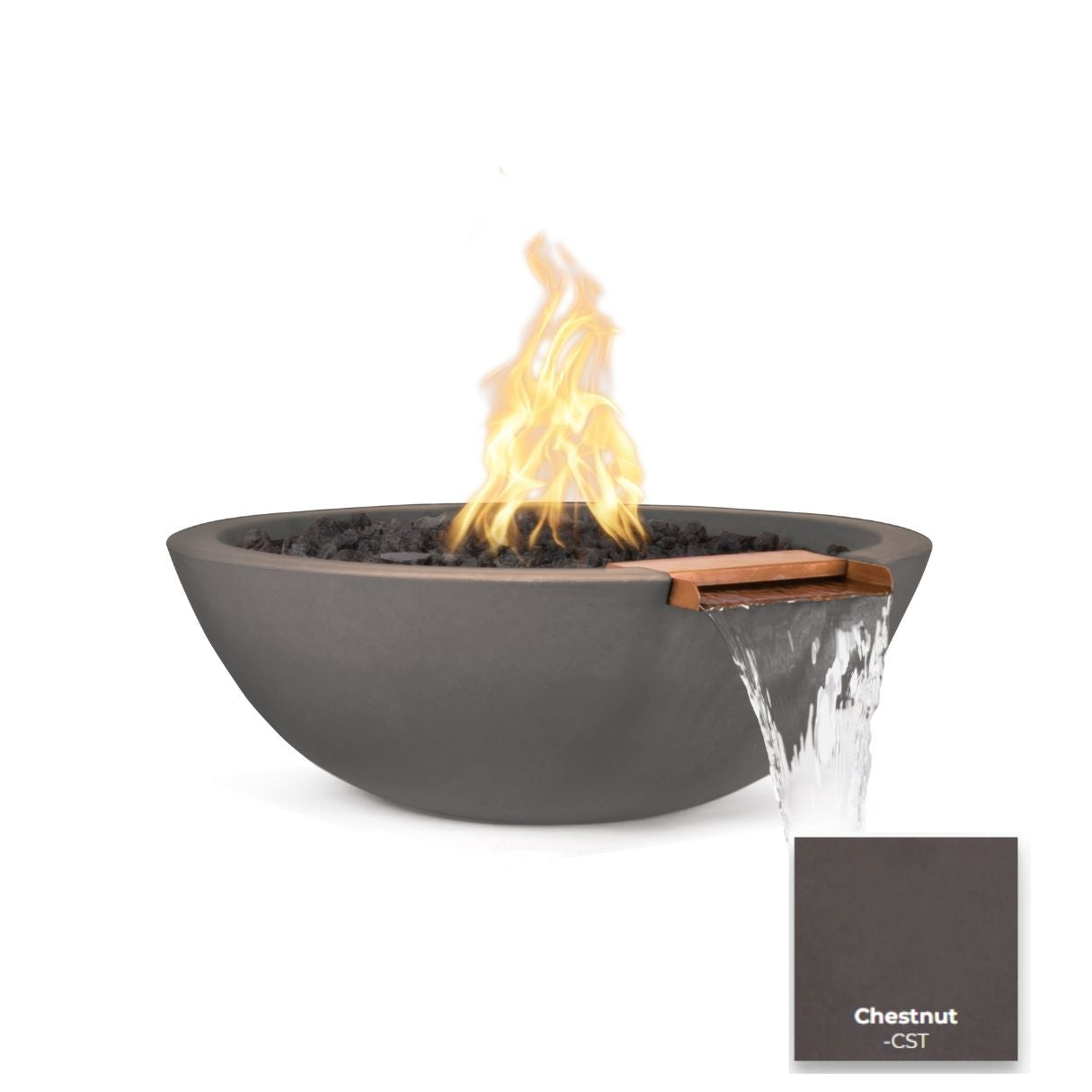 Sedona Concrete Fire & Water Bowl - Free Cover ✓ [The Outdoor Plus]