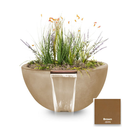 The Outdoor Plus Luna Concrete Planter & Water Bowl