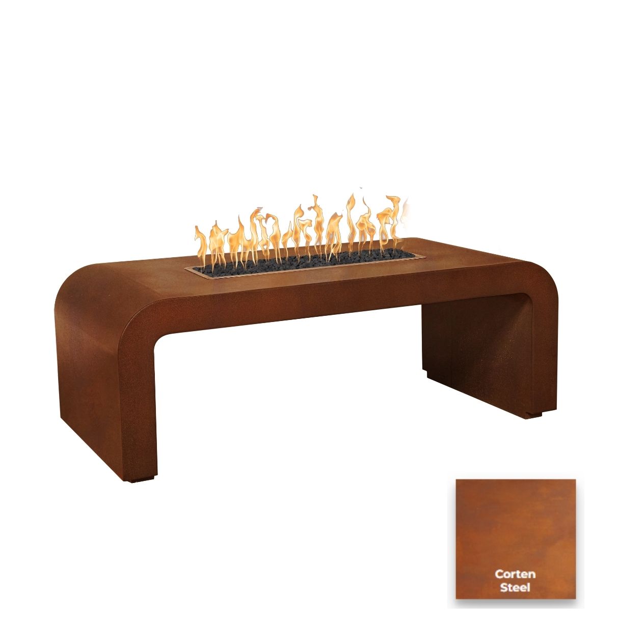 The Outdoor Plus Calabasas Metal Fire Table + Free Cover | Outdoor Heat Direct