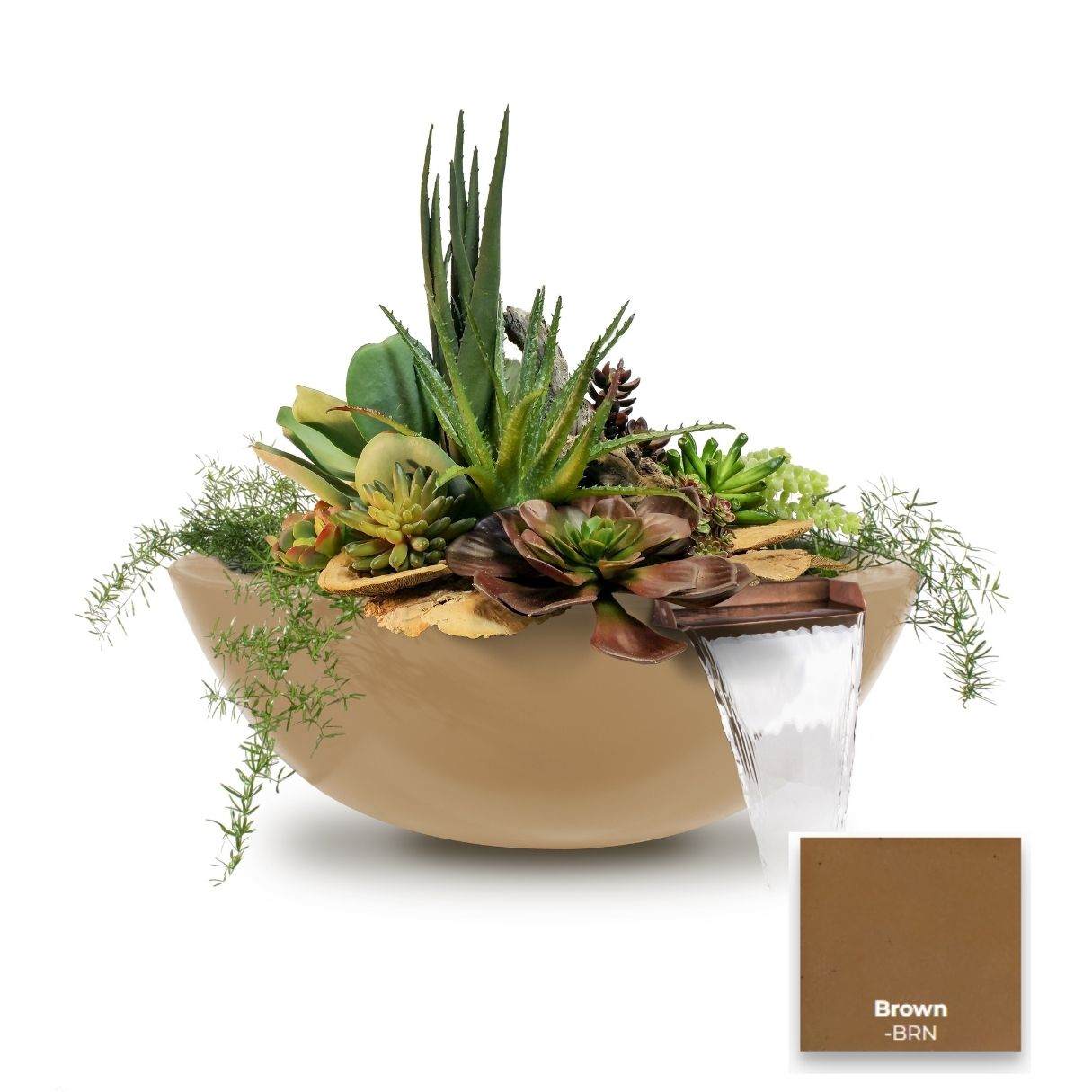 Sedona Concrete Planter Bowl with Water [The Outdoor Plus]