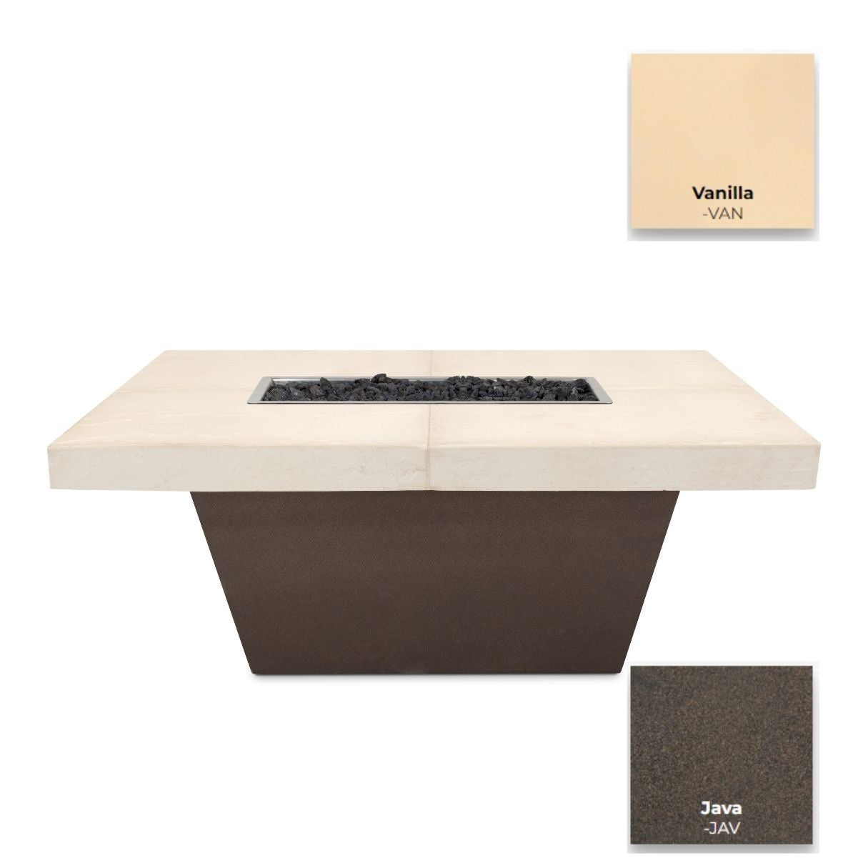 The Outdoor Plus Tacoma Smooth Concrete and Steel Fire Table + Free Cover | Outdoor Heat Direct