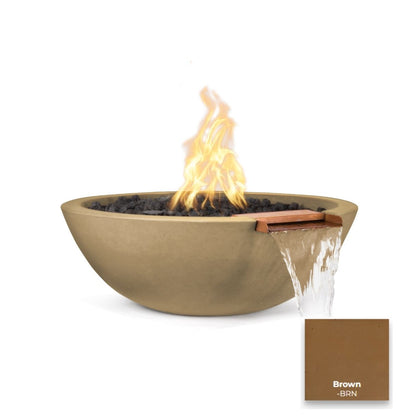 Sedona Concrete Fire & Water Bowl - Free Cover ✓ [The Outdoor Plus] | Outdoor Heat Direct