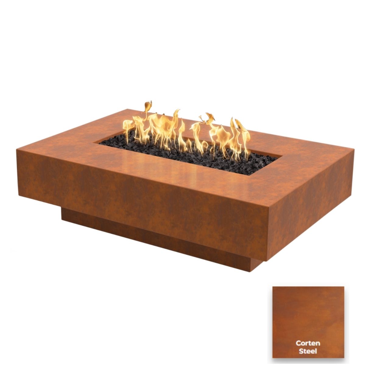 The Outdoor Plus Cabo Linear Metal Fire Pit + Free Cover