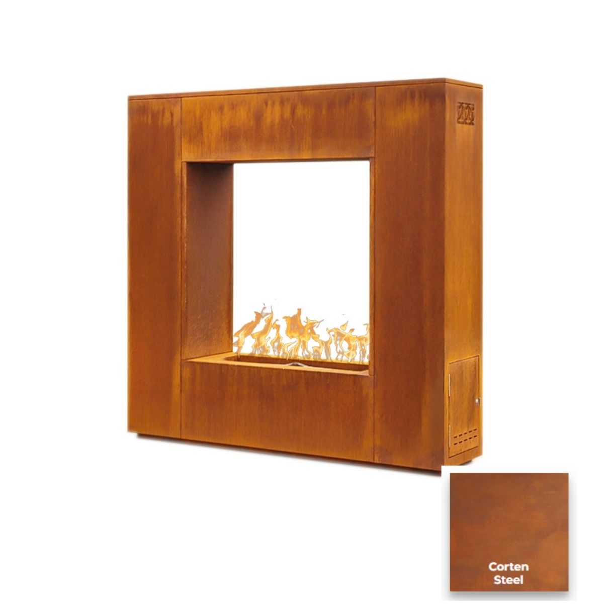 Williams Outdoor Fireplace - Powder Coated Metal by The Outdoor Plus | Outdoor Heat Direct