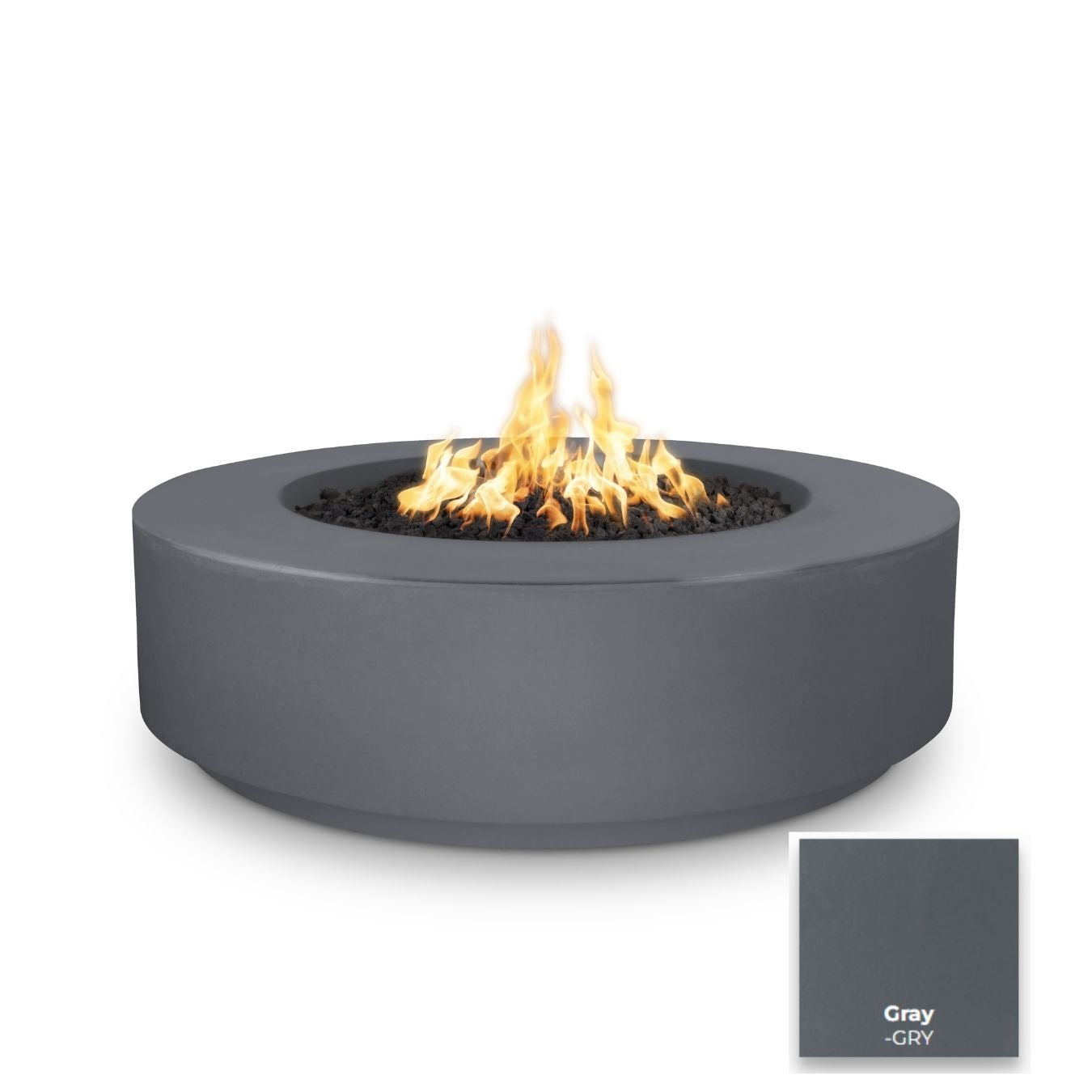 Florence Concrete 42" Fire Pit 12" Tall - Free Cover ✓ [The Outdoor Plus]