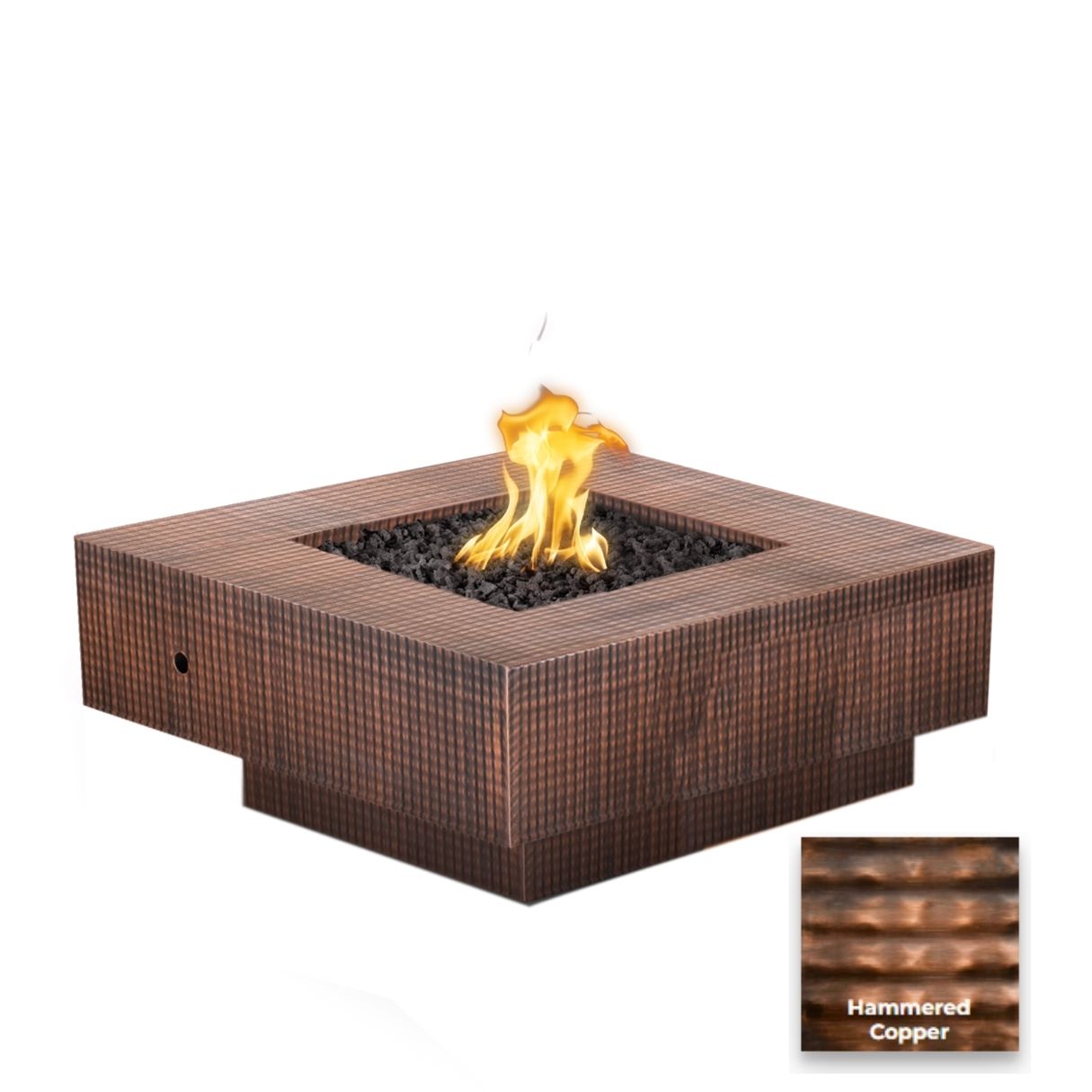 The Outdoor Plus Cabo Square Metal Fire Pit + Free Cover