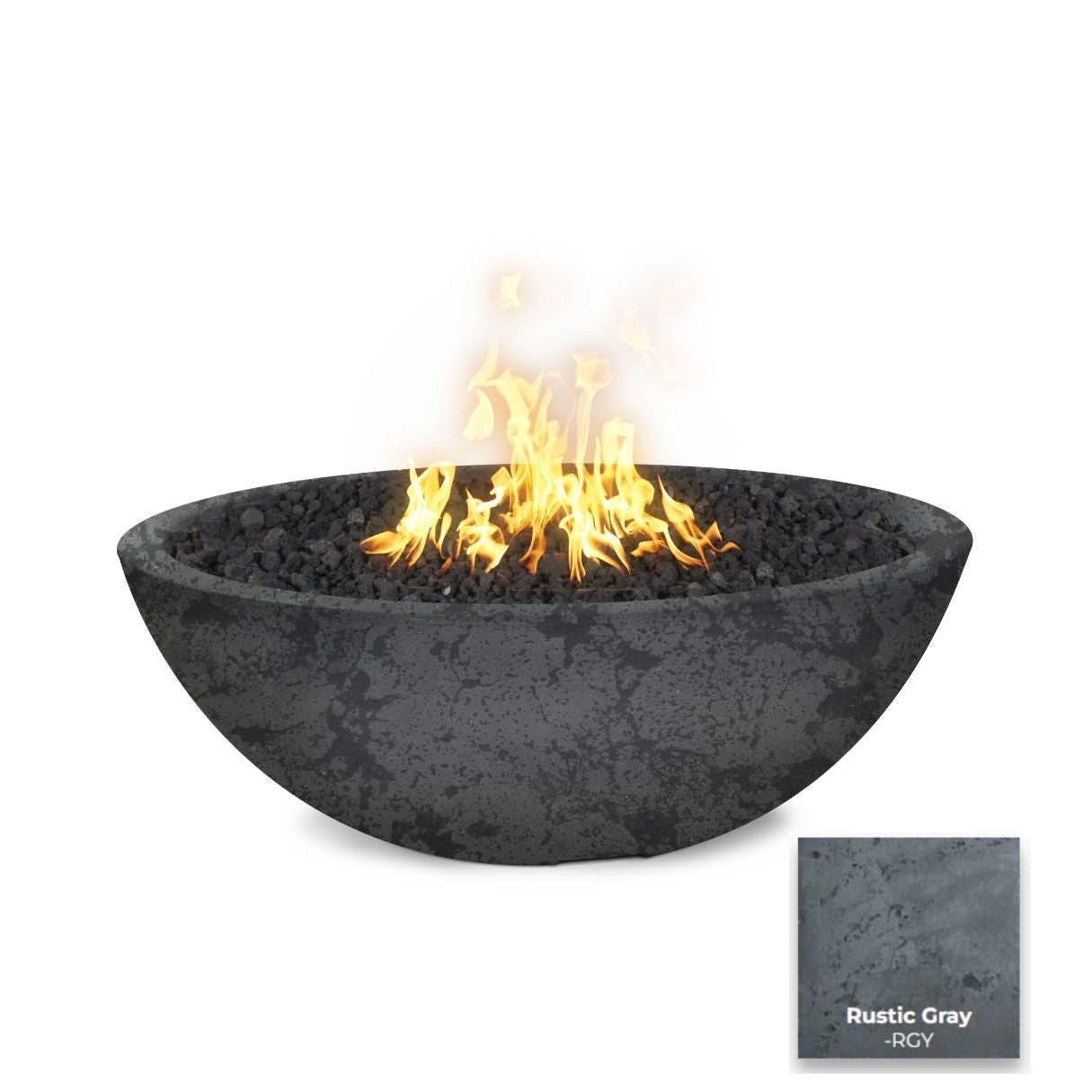 Sedona Concrete Fire Pit - Narrow Ledge - Free Cover ✓ [The Outdoor Plus] | Outdoor Heat Direct