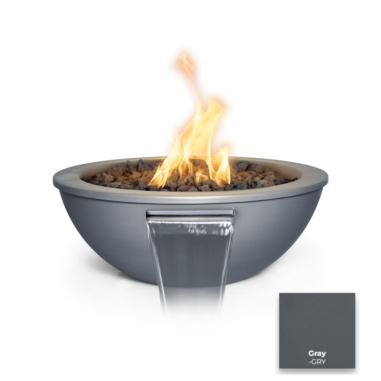 The Outdoor Plus Sedona Powdercoated Steel Fire & Water Bowl + Free Cover