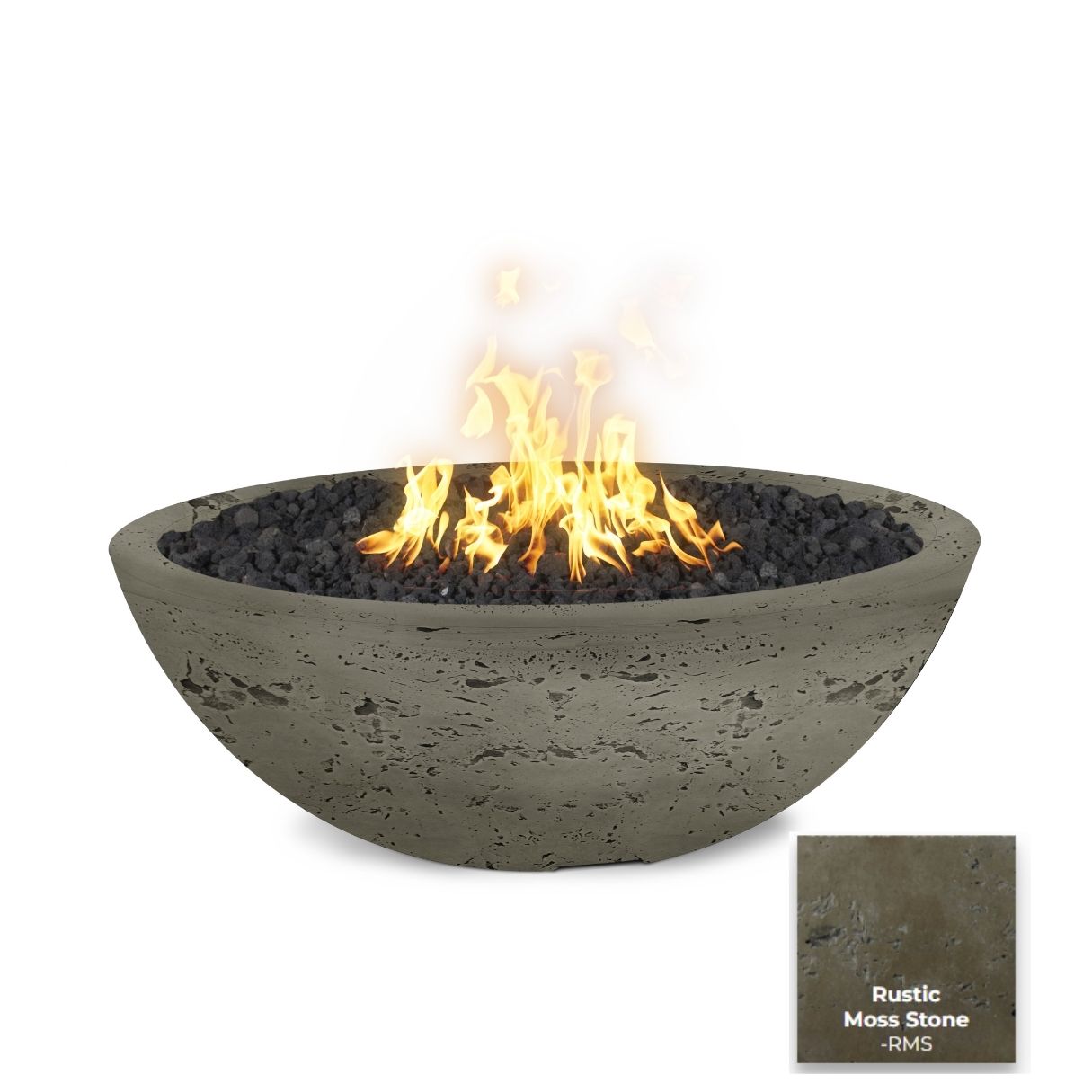 Sedona Concrete Fire Pit - Narrow Ledge - Free Cover ✓ [The Outdoor Plus]