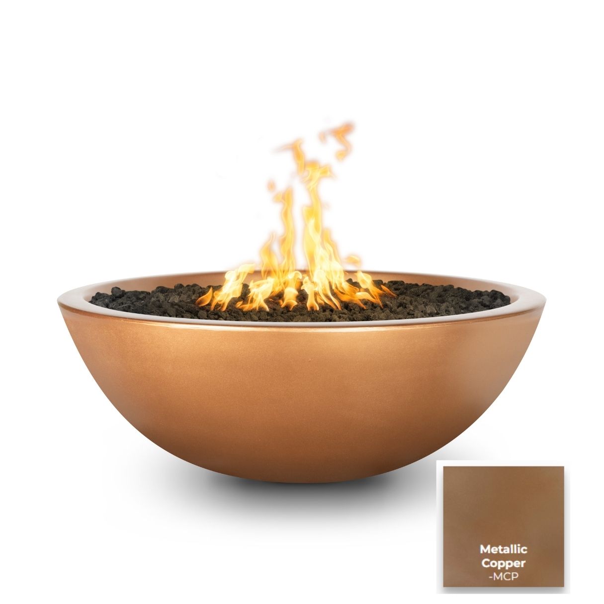 Sedona Concrete Fire Pit - Narrow Ledge - Free Cover ✓ [The Outdoor Plus] | Outdoor Heat Direct