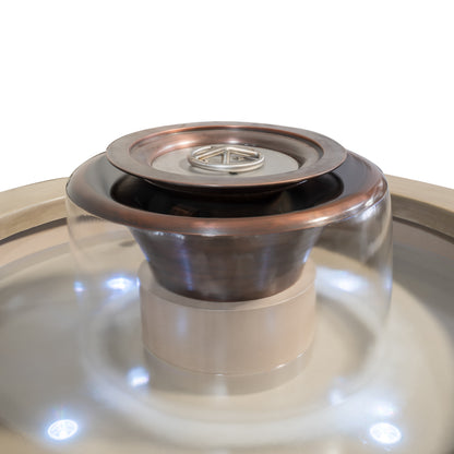 Olympian Round 360° Copper Fire & Water Bowl - Free Cover ✓ [The Outdoor Plus] | Outdoor Heat Direct