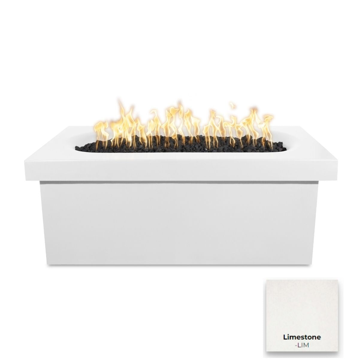 Ramona Rectangular Concrete Fire Table - Free Cover ✓ [The Outdoor Plus] | Outdoor Heat Direct 