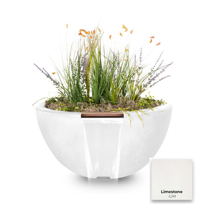 The Outdoor Plus Luna Concrete Planter & Water Bowl