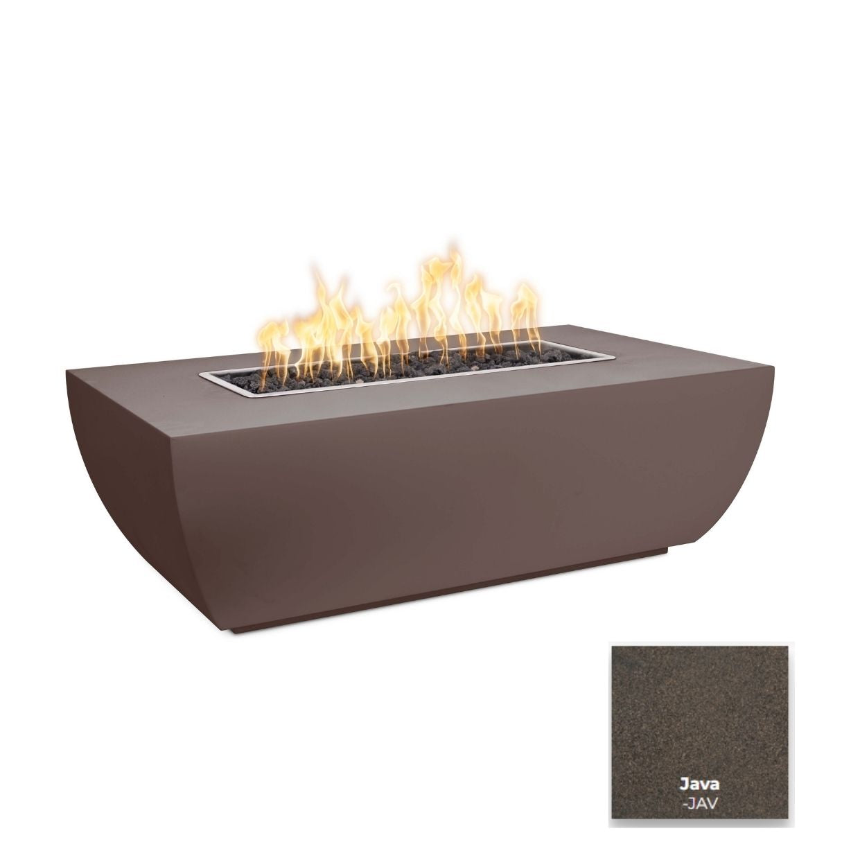 The Outdoor Plus Avalon Linear Metal Fire Pit - 15" Tall + Free Cover | Outdoor Heat Direct