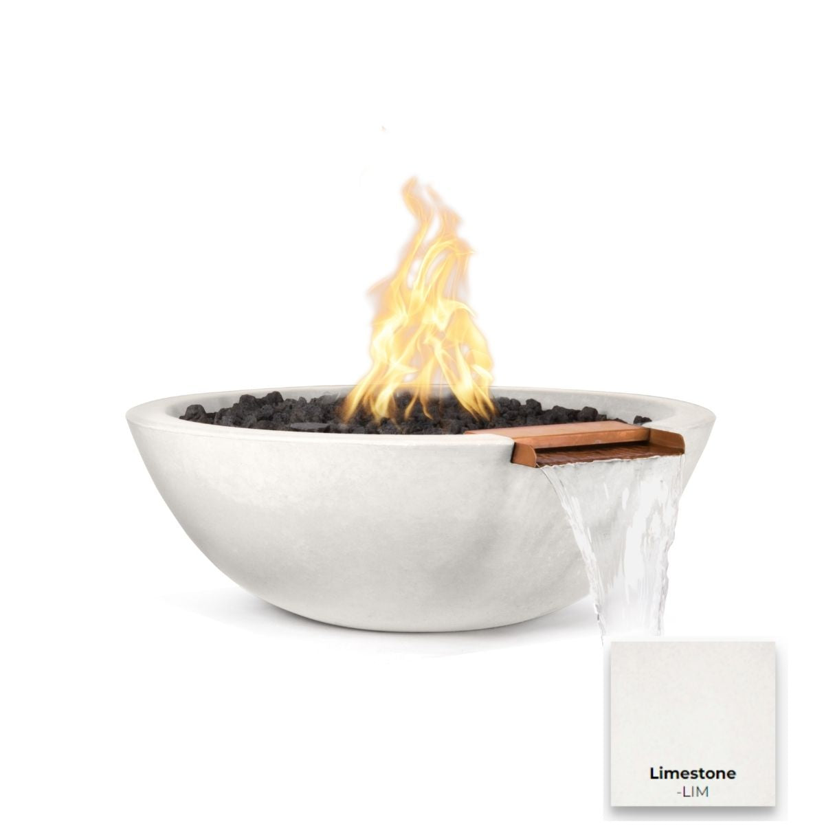 Sedona Concrete Fire & Water Bowl - Free Cover ✓ [The Outdoor Plus]