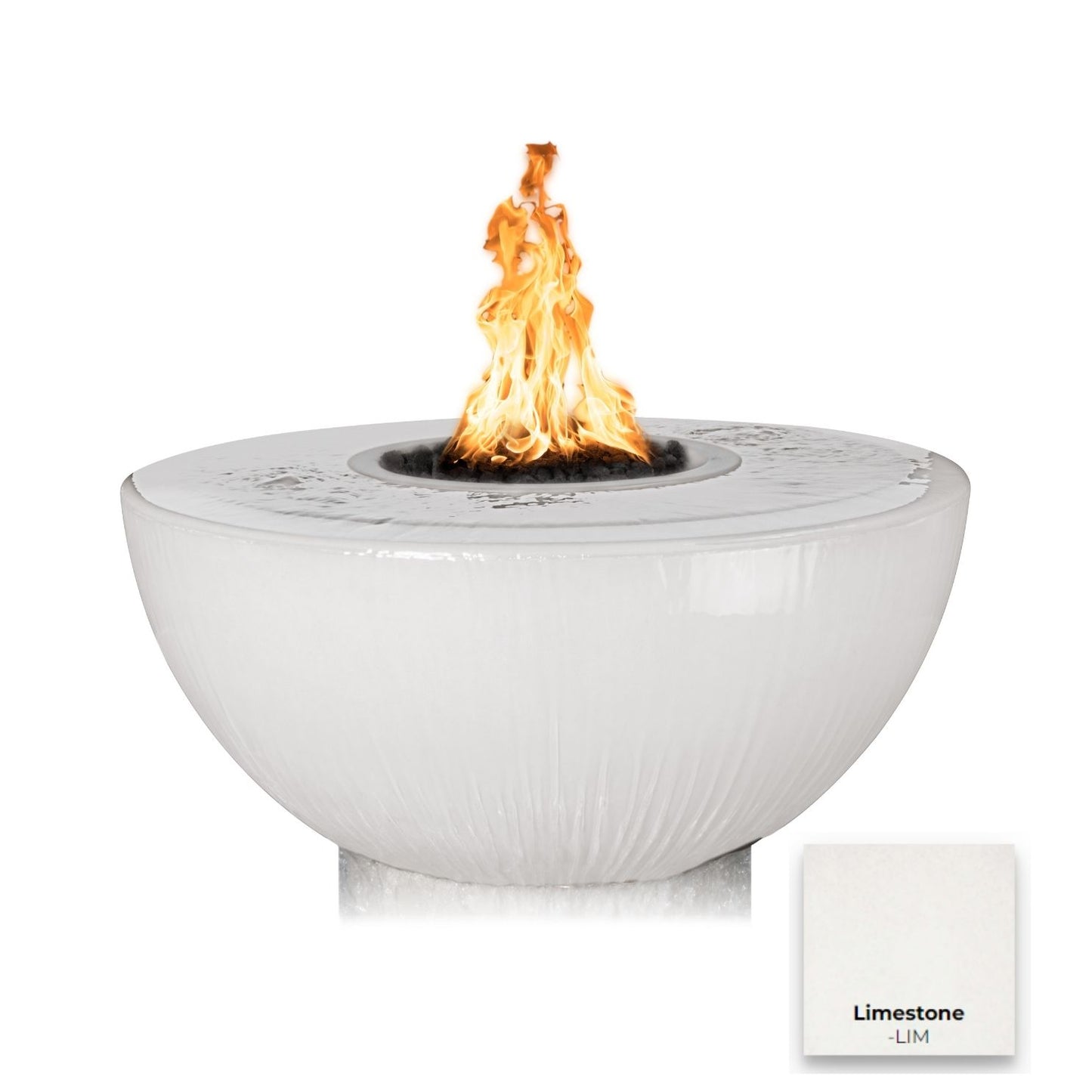 Sedona 360° Concrete Fire & Water Bowl - Free Cover ✓ [The Outdoor Plus]