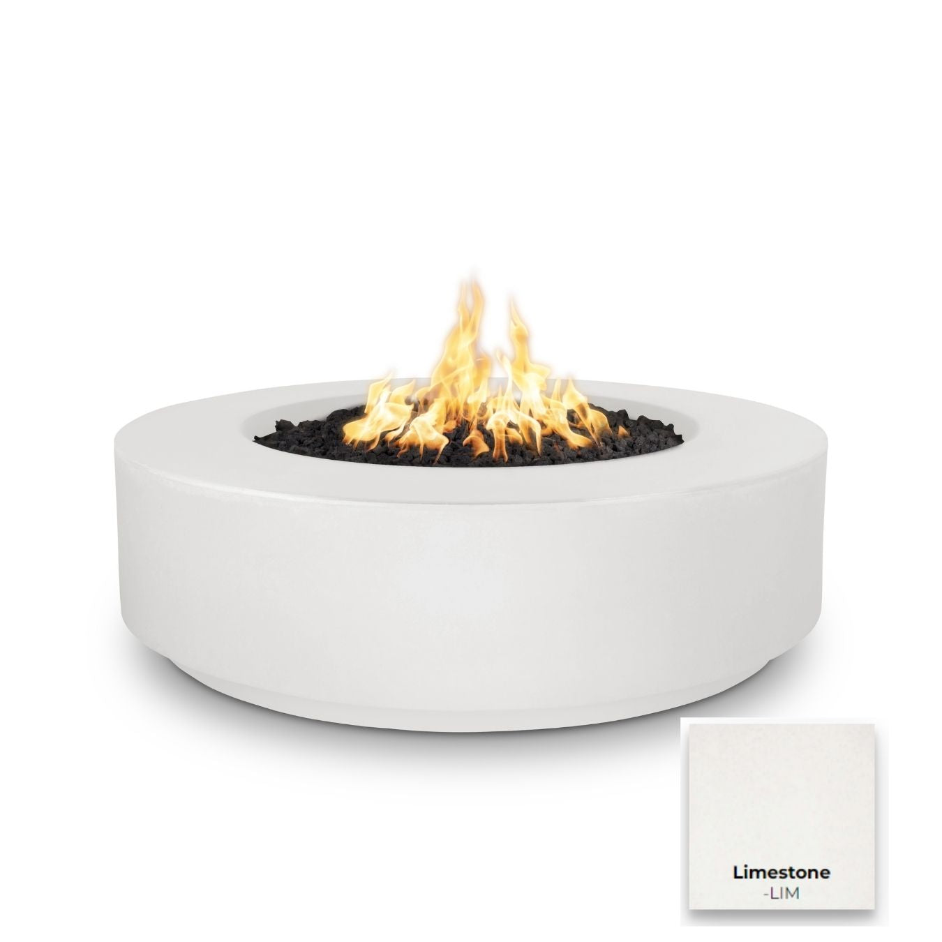 Florence Concrete 42" Fire Pit 12" Tall - Free Cover ✓ [The Outdoor Plus]