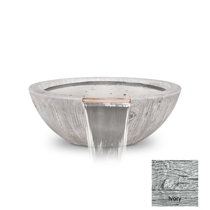 The Outdoor Plus Sedona Wood Grain Concrete Water Bowl + Free Cover