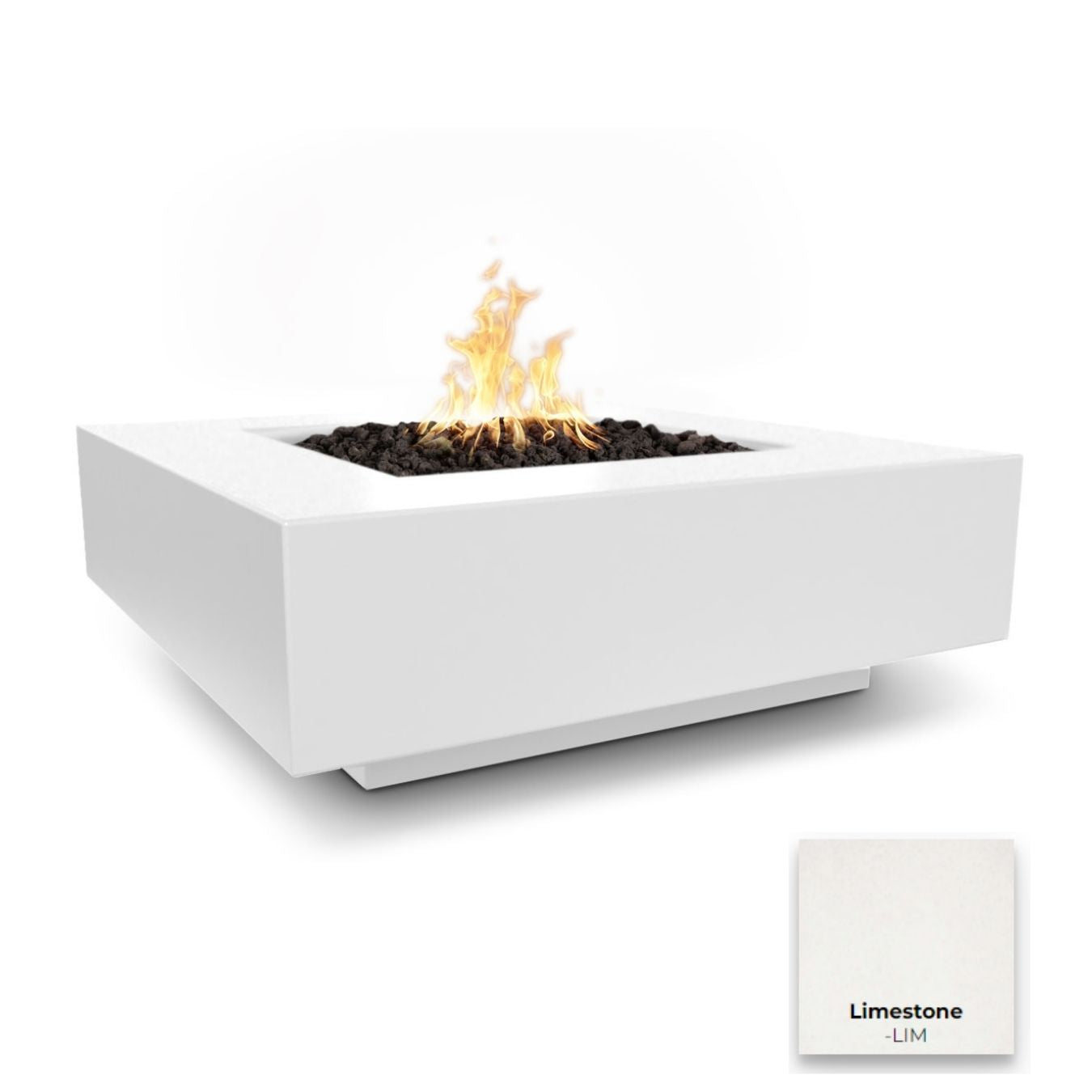 Cabo Square Concrete Fire Pit - Free Cover ✓ [The Outdoor Plus]