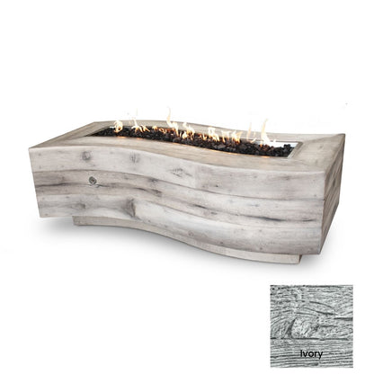 Big Sur Wood Grain Concrete Fire Pit - Free Cover ✓ [The Outdoor Plus]