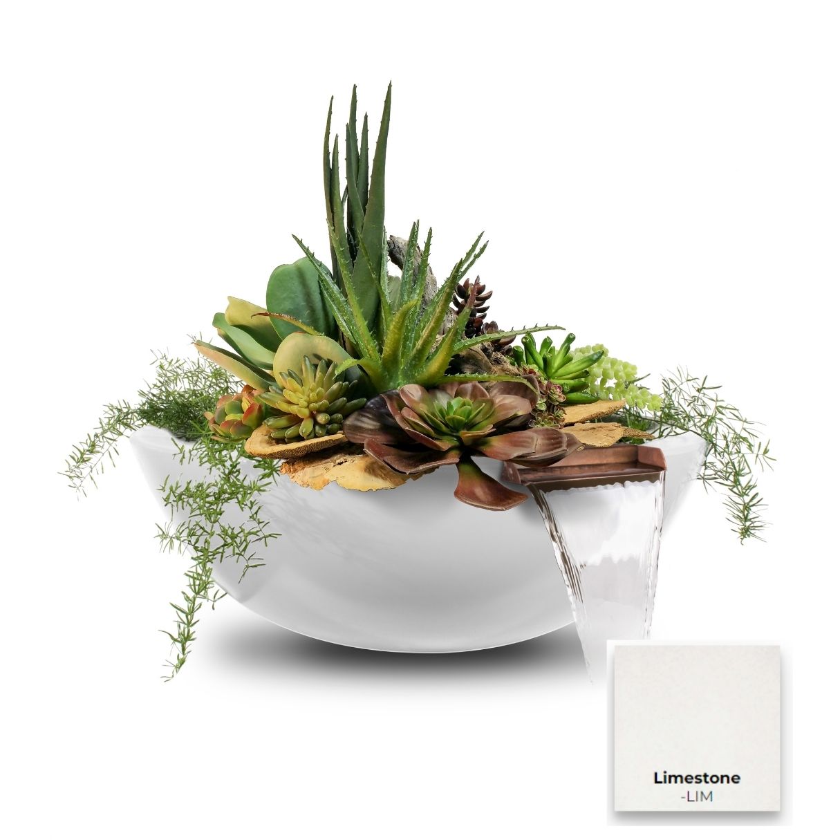 The Outdoor Plus Sedona Wood Grain Planter & Water Bowl in Concrete - Thumbnail 5