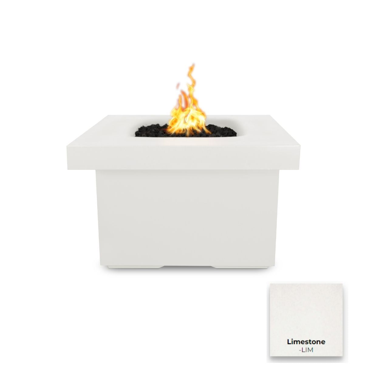 Ramona Square Concrete Fire Table - Free Cover ✓ [The Outdoor Plus]