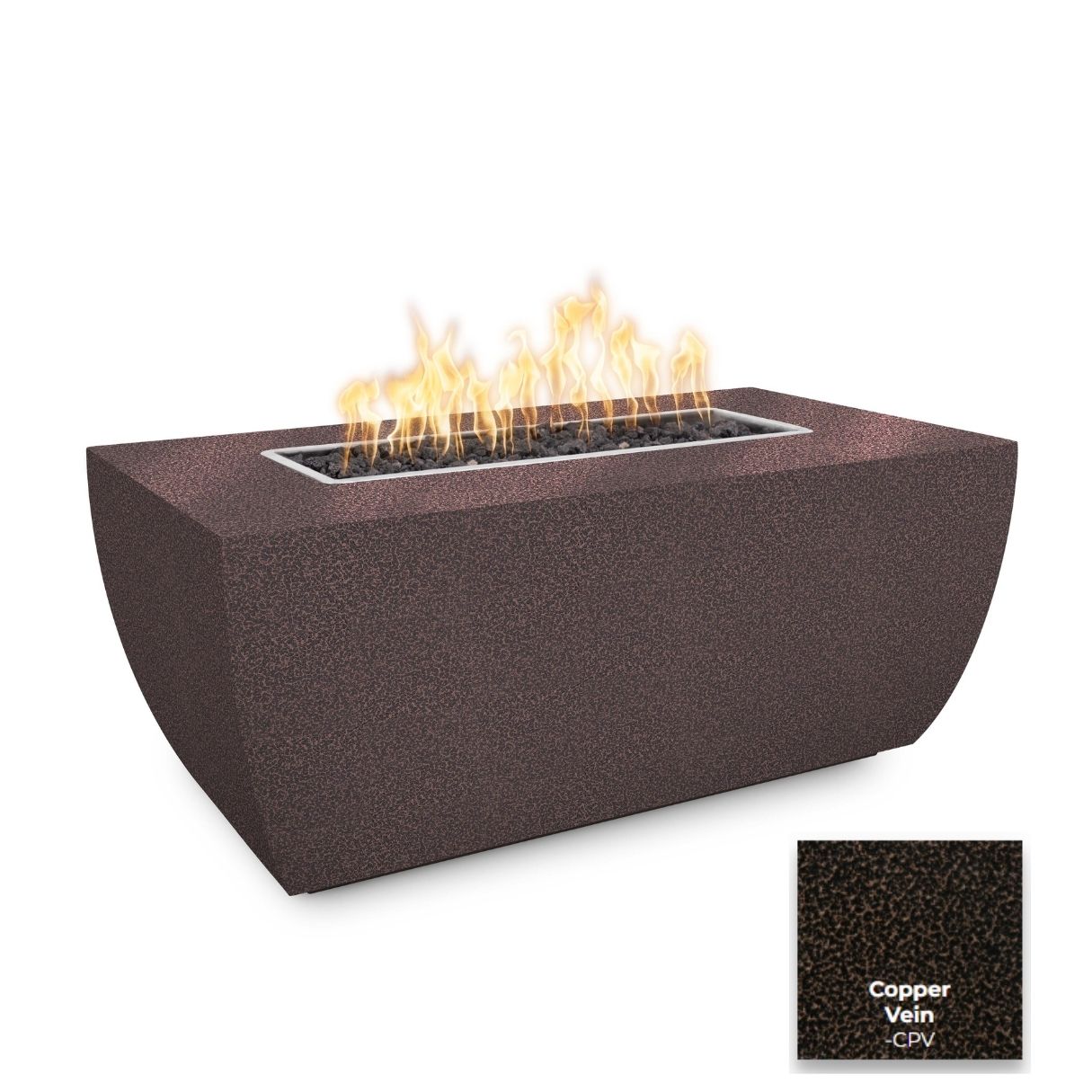 The Outdoor Plus Avalon Linear Metal Fire Pit - 24" Tall + Free Cover