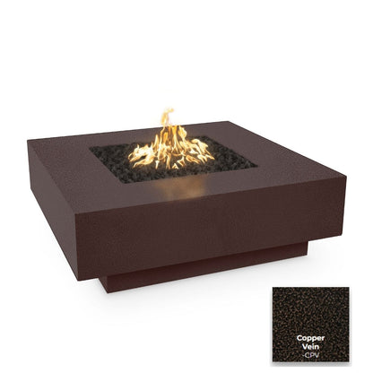 The Outdoor Plus Cabo Square Metal Fire Pit + Free Cover | Outdoor Heat Direct