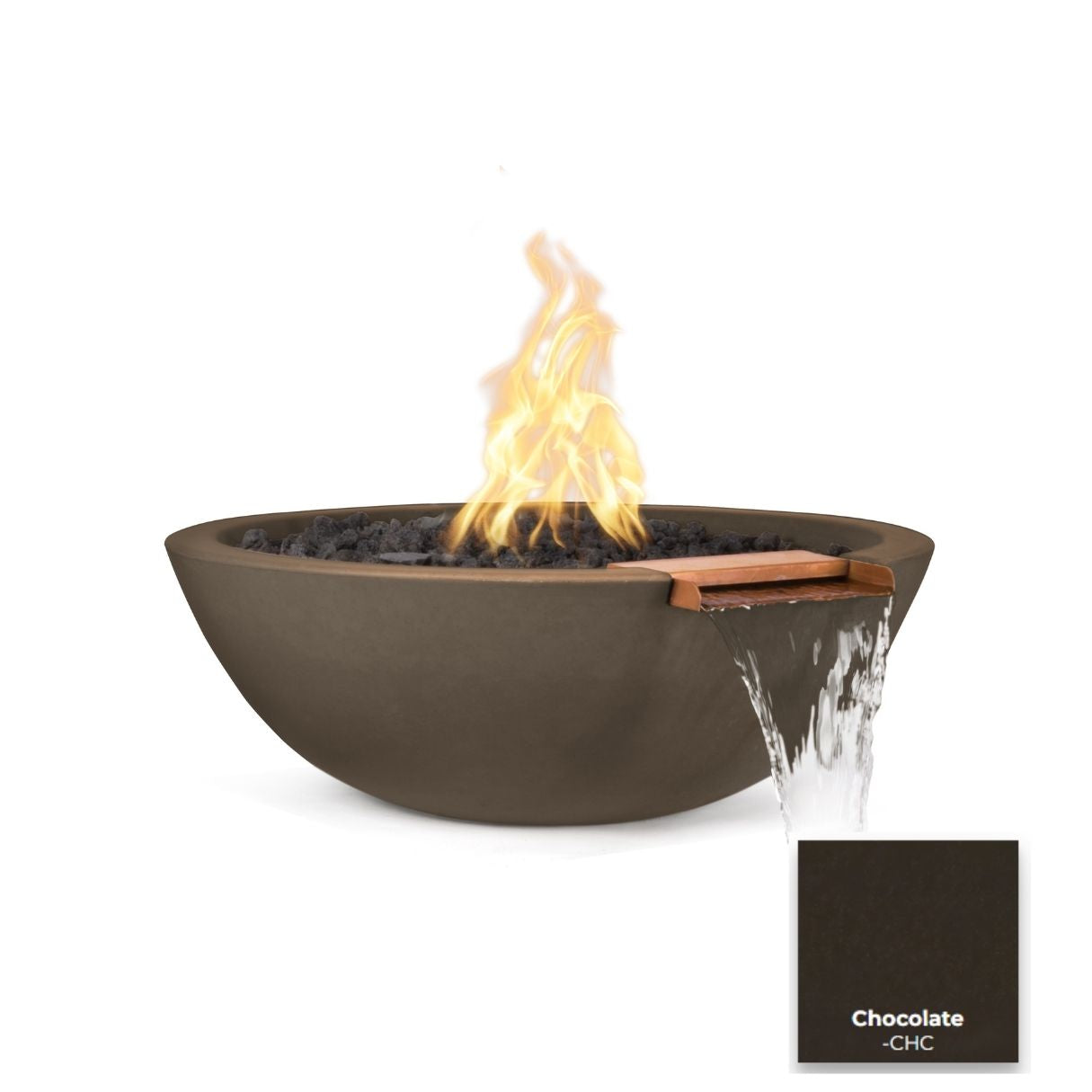 Sedona Concrete Fire & Water Bowl - Free Cover ✓ [The Outdoor Plus] | Outdoor Heat Direct