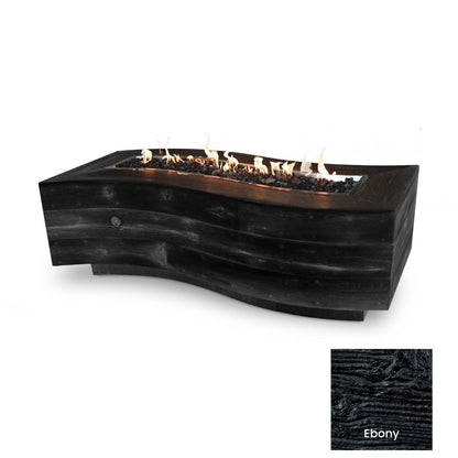 Big Sur Wood Grain Concrete Fire Pit - Free Cover ✓ [The Outdoor Plus]