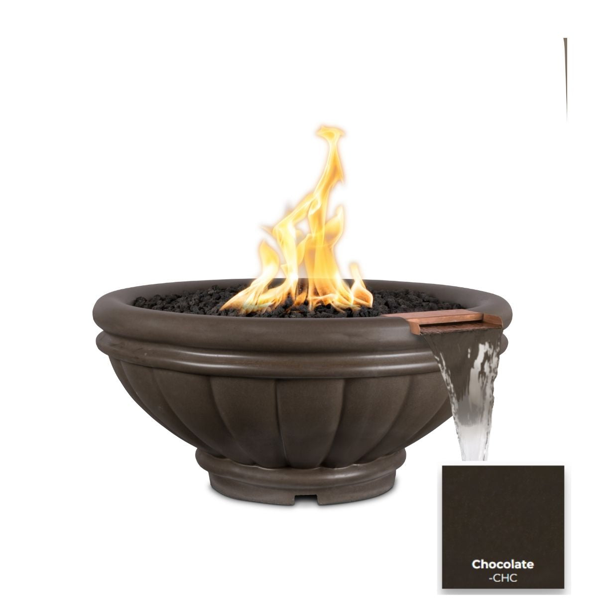 Roma Concrete Fire & Water Bowl - Free Cover ✓ [The Outdoor Plus]