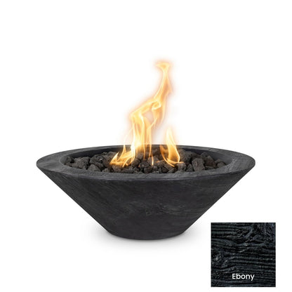 The Outdoor Plus Cazo Wood Grain Concrete Fire Bowl + Free Cover